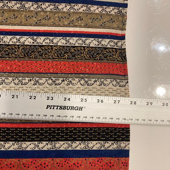 NWOT EVAN PICONE Top 14 Vintage Stripe Jacquard Asymmetric-Button-Collar Ruched - Picture 13 of 14